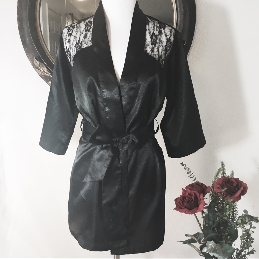 🍸NOIR Short Lace Sexy Robe XS